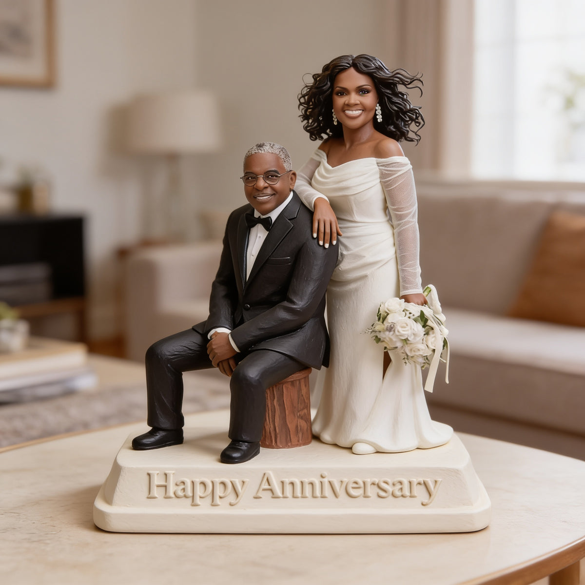 Plaque Acrylique Personnalisée 20e Anniversaire de Mariage Couple Noir 2006