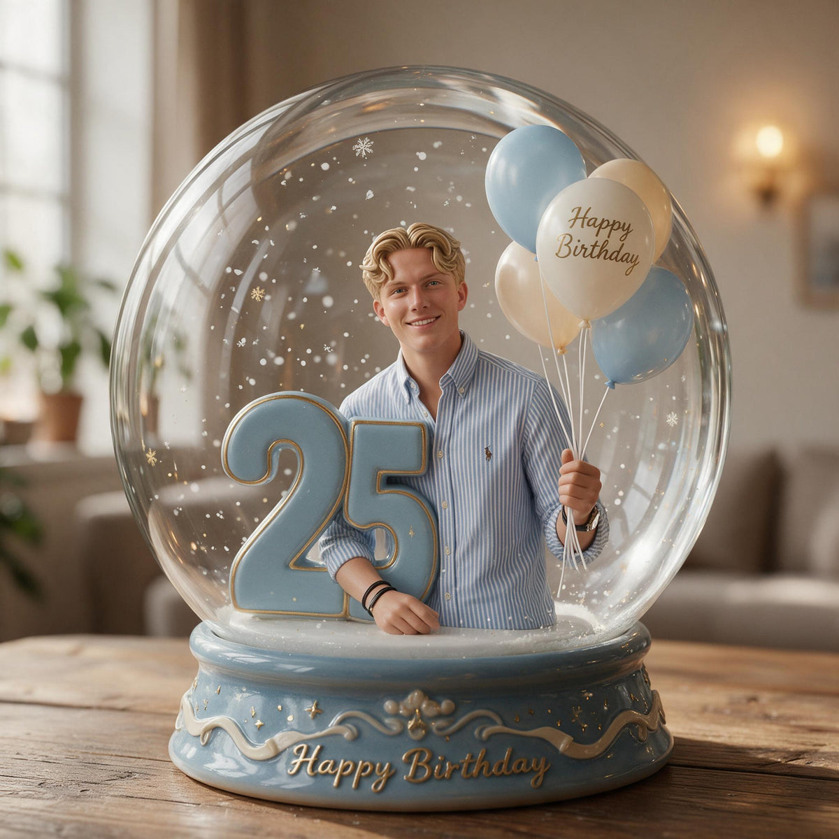 Plaque en Acrylique Personnalisée pour 25ème Anniversaire Homme
