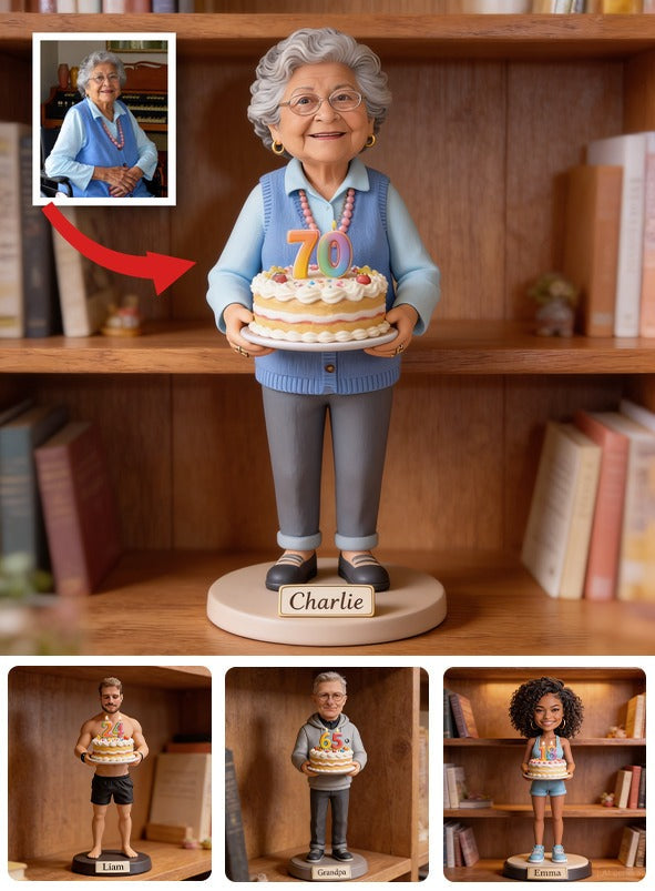 Personalized 70th Birthday Older Latina Woman Custom Shaped Acrylic Plaque Gift