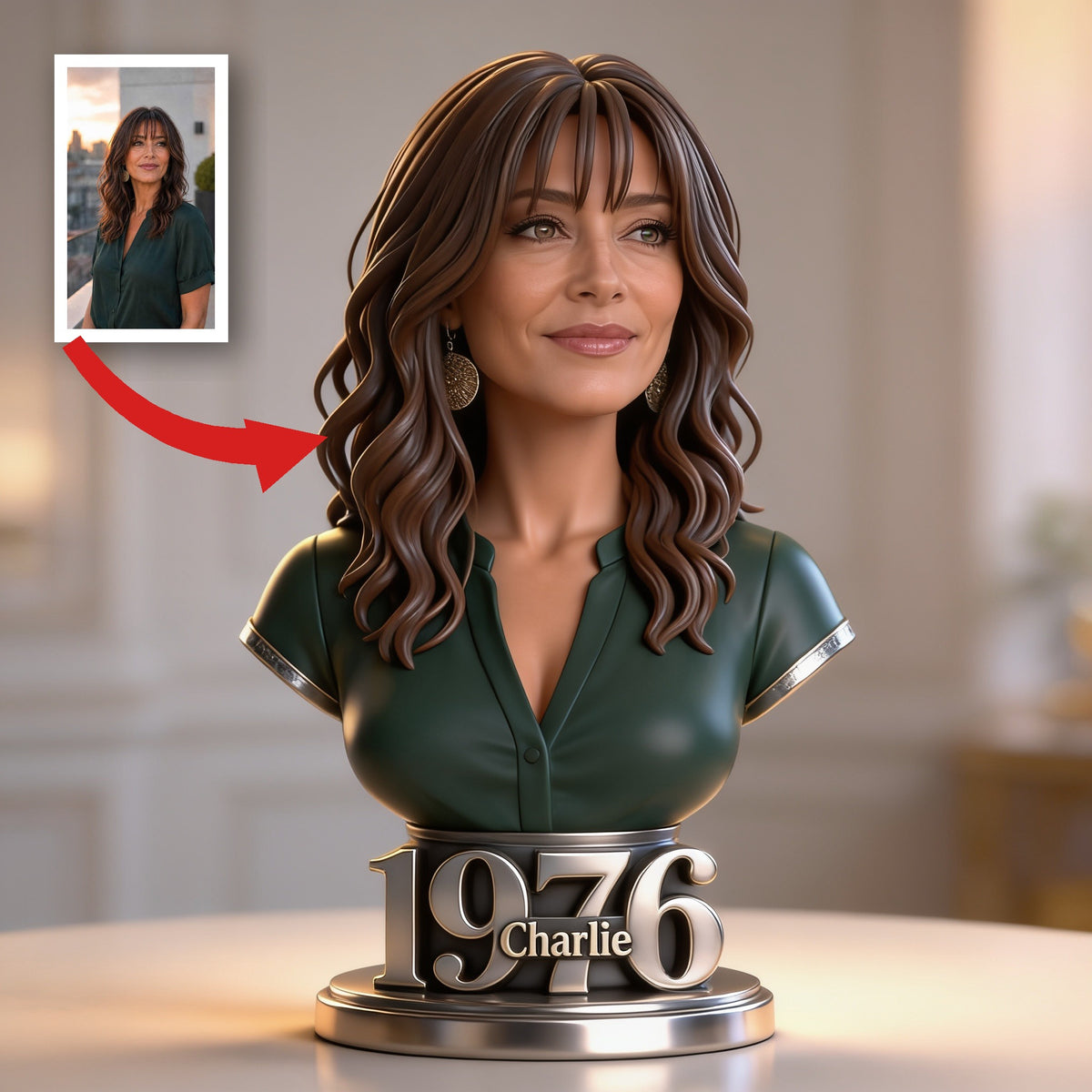 Personalized 50th Birthday Middle-Aged Latina Woman Custom Shaped Acrylic Plaque Gift