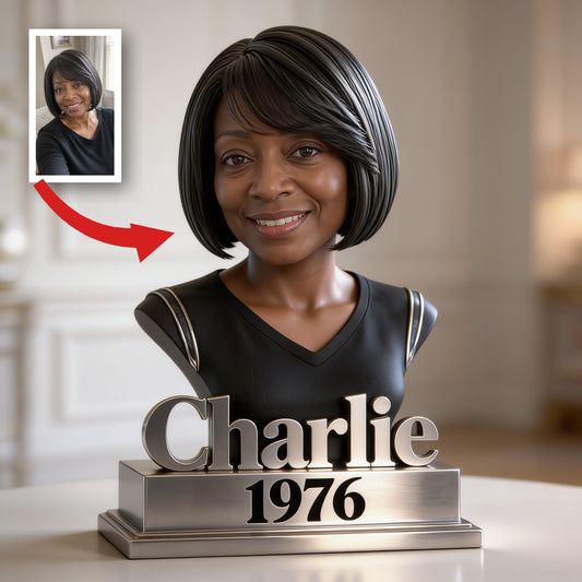 Personalized 50th Birthday Middle-Aged Black Woman Custom Shaped Acrylic Plaque Gift For Her