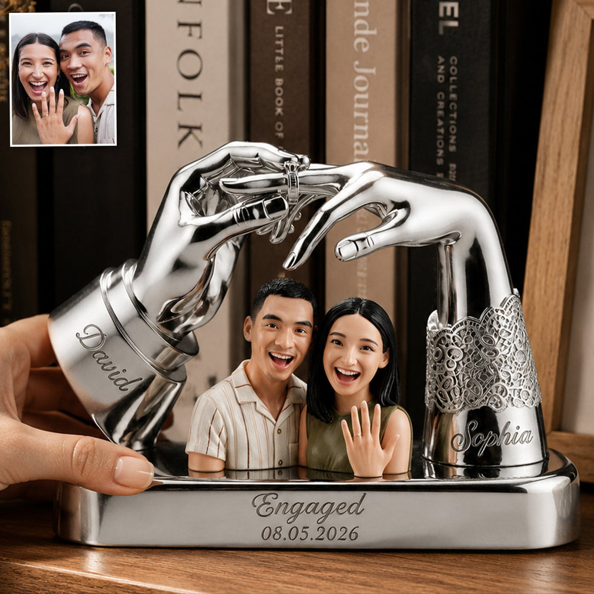 Plaque Acrylique Personnalisée 10ème Anniversaire de Mariage Couple Latino 2016