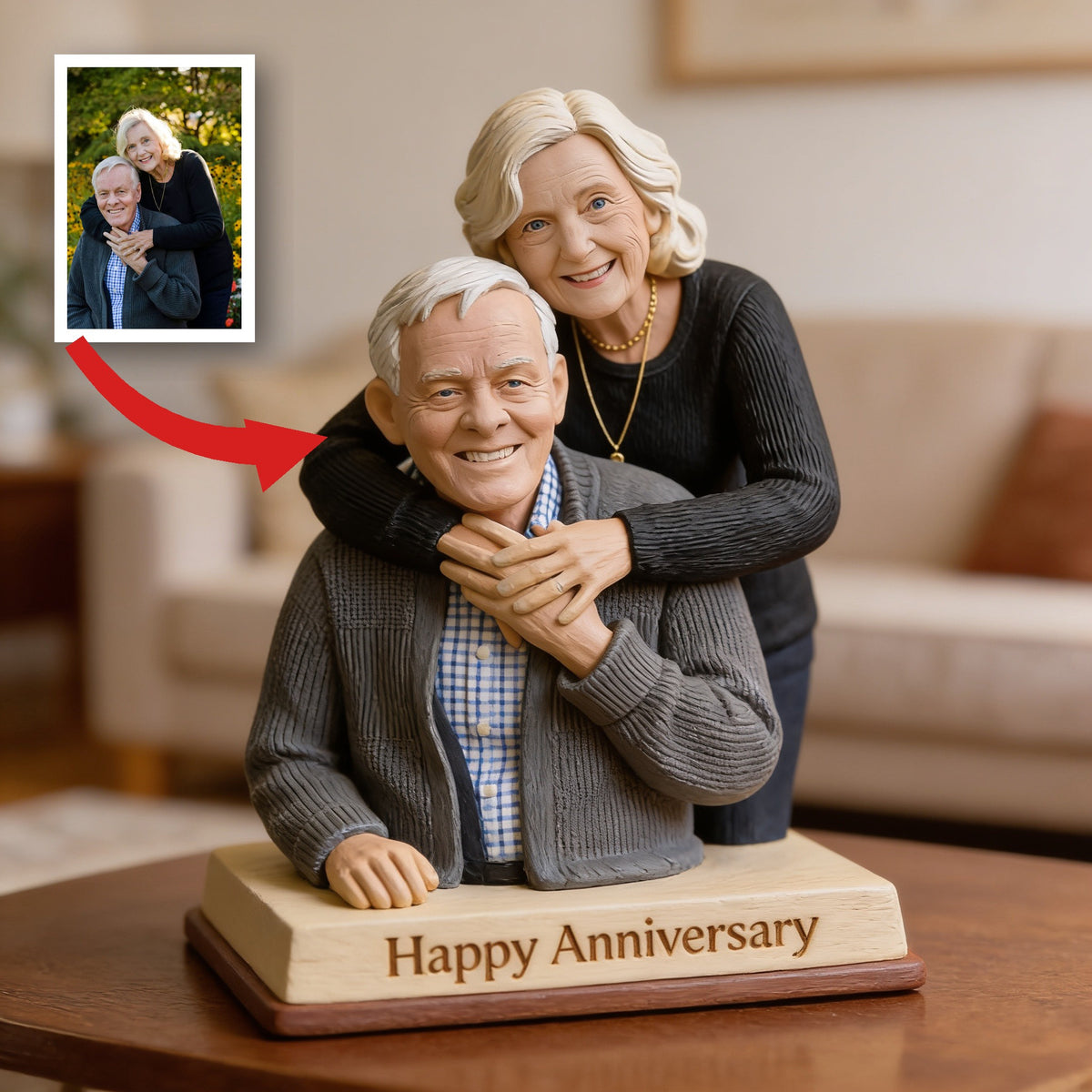 Plaque Acrylique Personnalisée 40e Anniversaire 1986 pour Couple Âgé