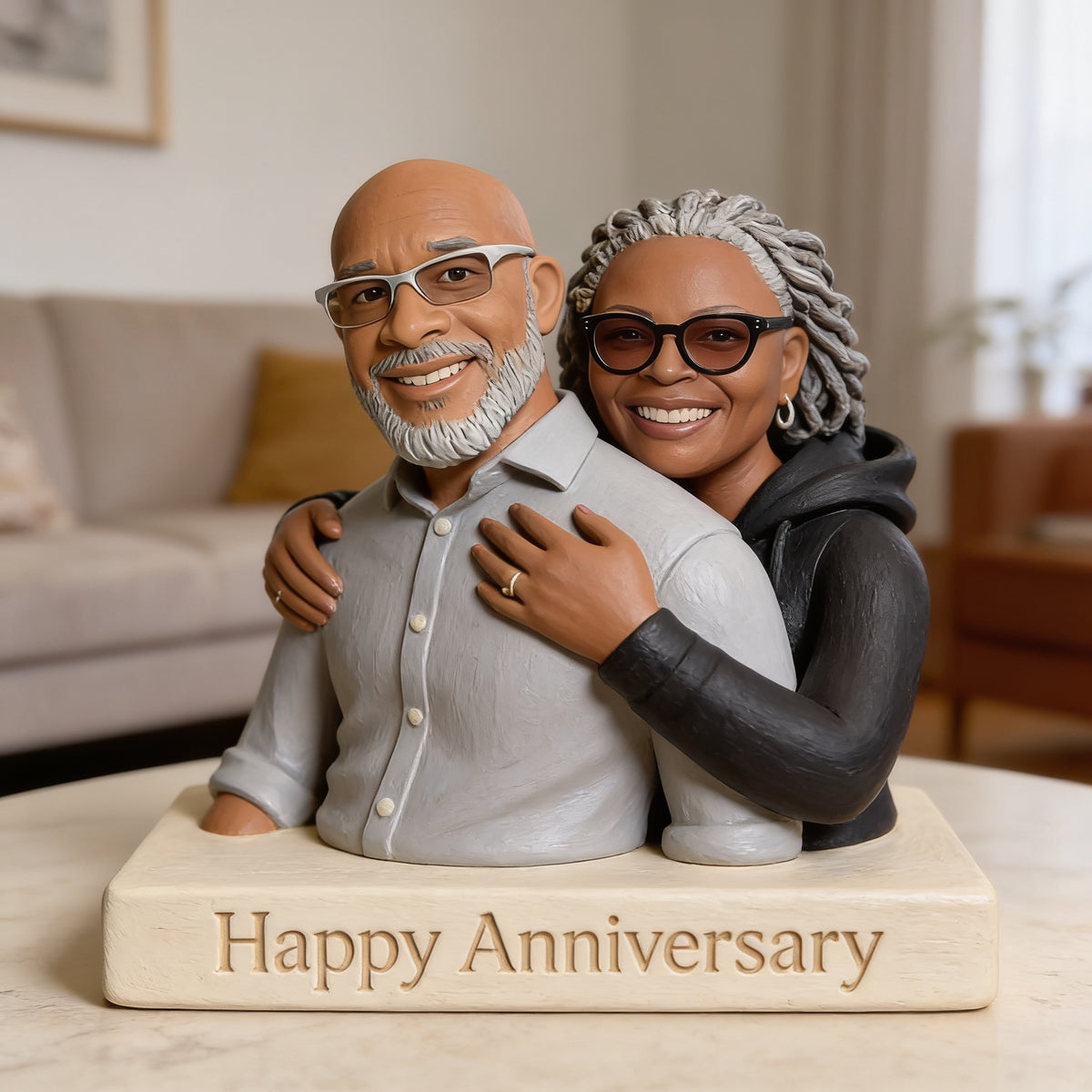 Custom Photo 30th Anniversary 1996 Middle-Aged Black Couple Custom Shaped Acrylic Plaque Gift
