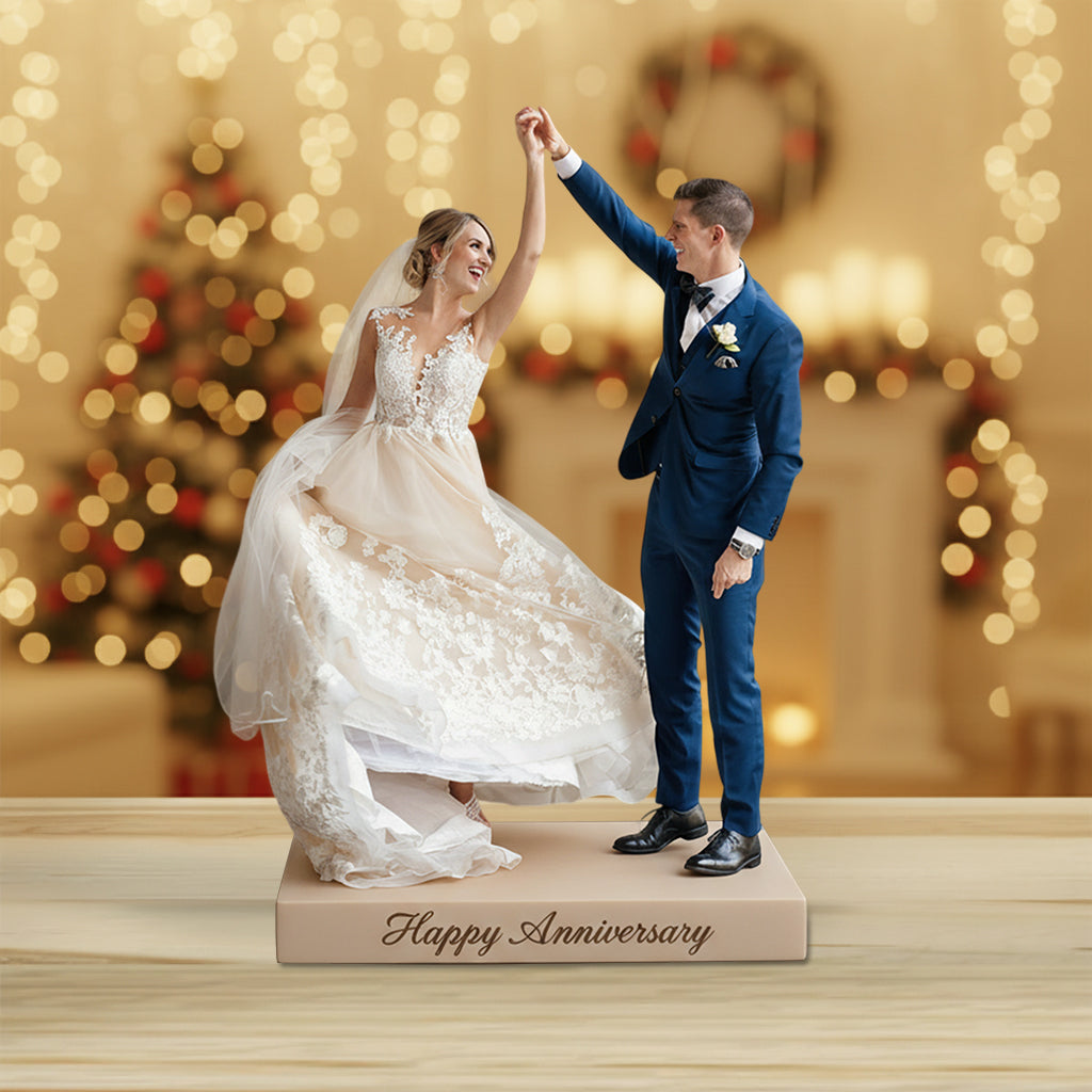 Custom Photo 40th Anniversary 1986 Older Black Couple Custom Shaped Acrylic Plaque Keepsake