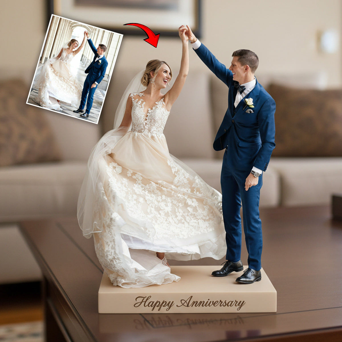 Custom Photo 40th Anniversary 1986 Older Black Couple Custom Shaped Acrylic Plaque Keepsake