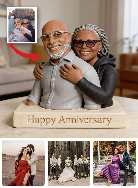 Custom Photo 30th Anniversary 1996 Middle-Aged Black Couple Custom Shaped Acrylic Plaque Gift
