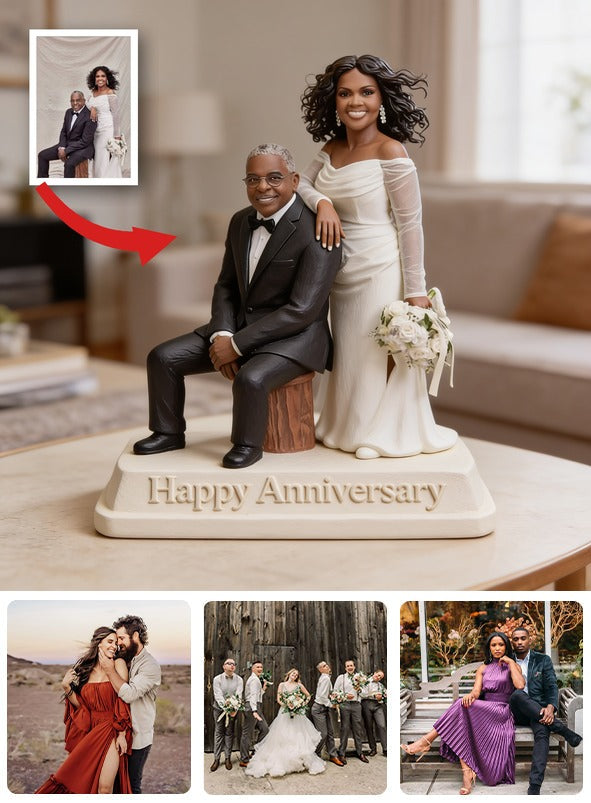 Plaque Acrylique Personnalisée 20e Anniversaire de Mariage Couple Noir 2006