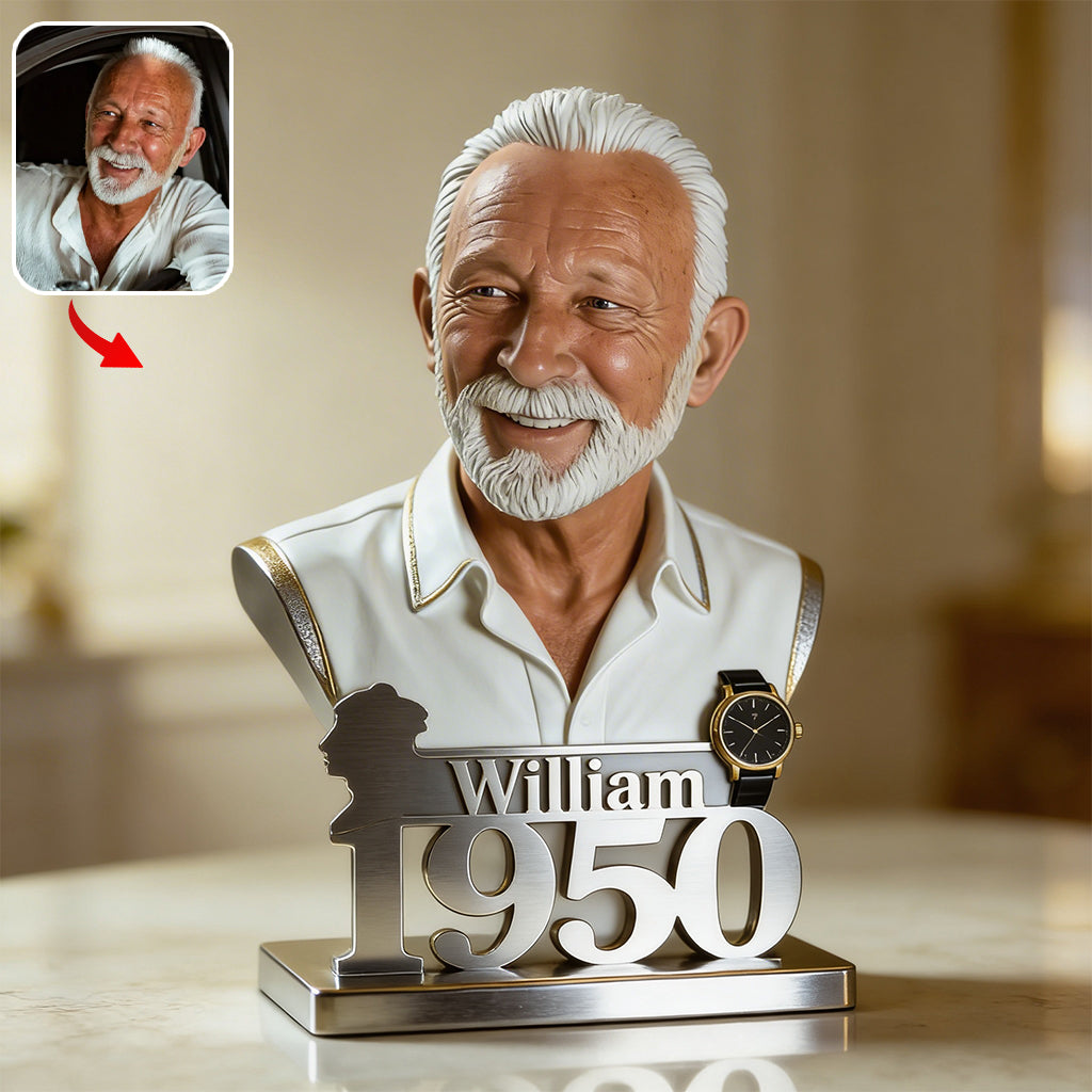 Personalized 50th Birthday Middle-Aged Black Man Custom Acrylic Plaque Gift For Him