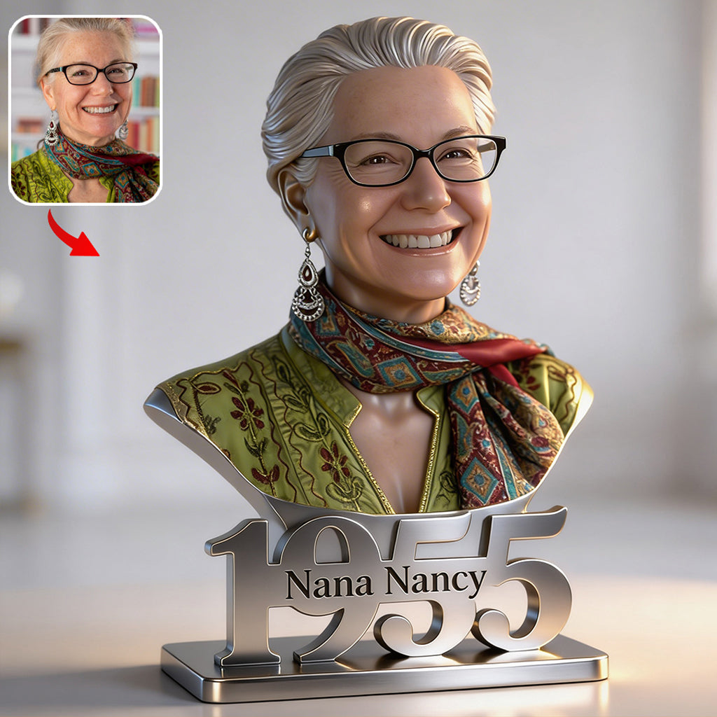 Personalized 50th Birthday Middle-Aged Black Woman Custom Shaped Acrylic Plaque Gift For Her