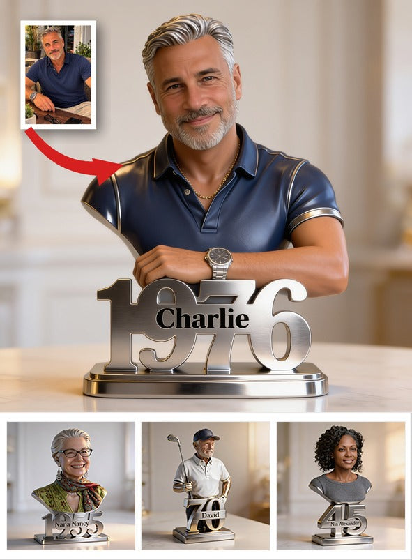 Personalized 50th Birthday Middle-Aged Man Custom Shaped Acrylic Plaque Gift For Him
