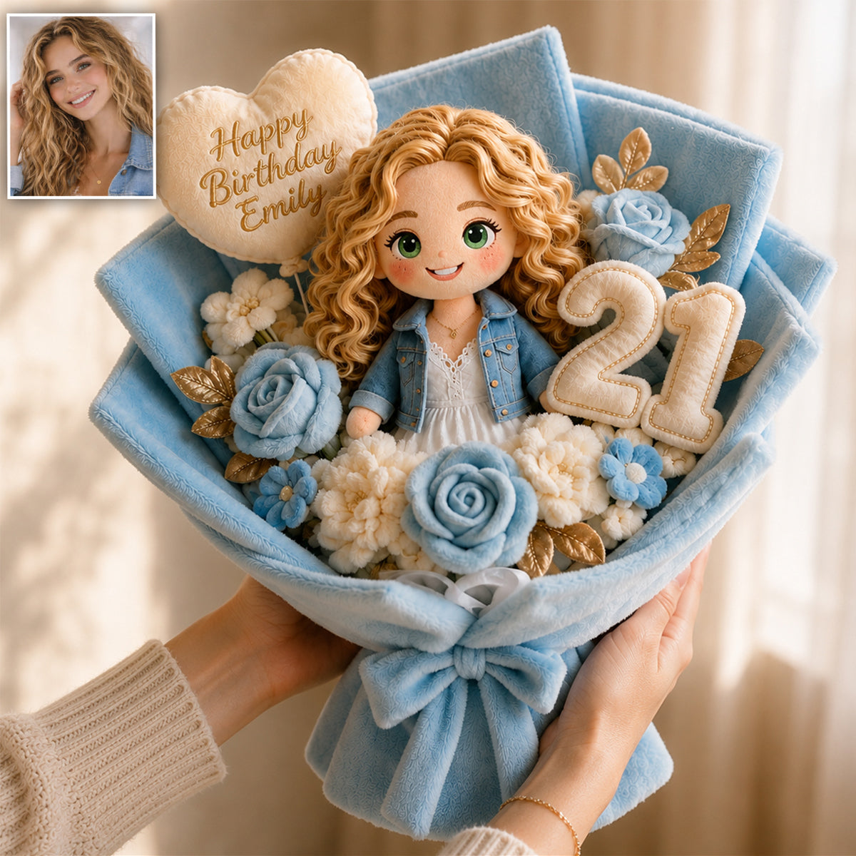 Personalized 45th Birthday Middle-Aged Woman Faux Fur Pillow Gift