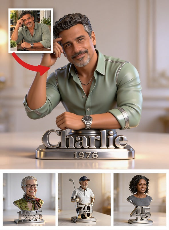 Plaque acrylique personnalisée pour le 50e anniversaire d'un homme latino