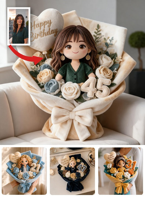 Coussin en fausse fourrure personnalisé pour le 45e anniversaire d'une femme latina