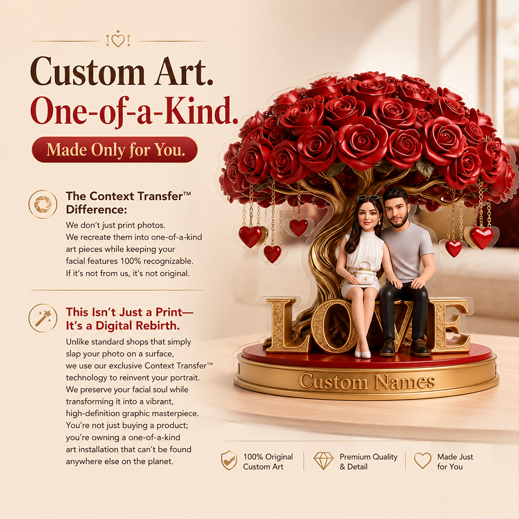 Personalized Older Couple Custom Shaped Acrylic Plaque Keepsake Gift