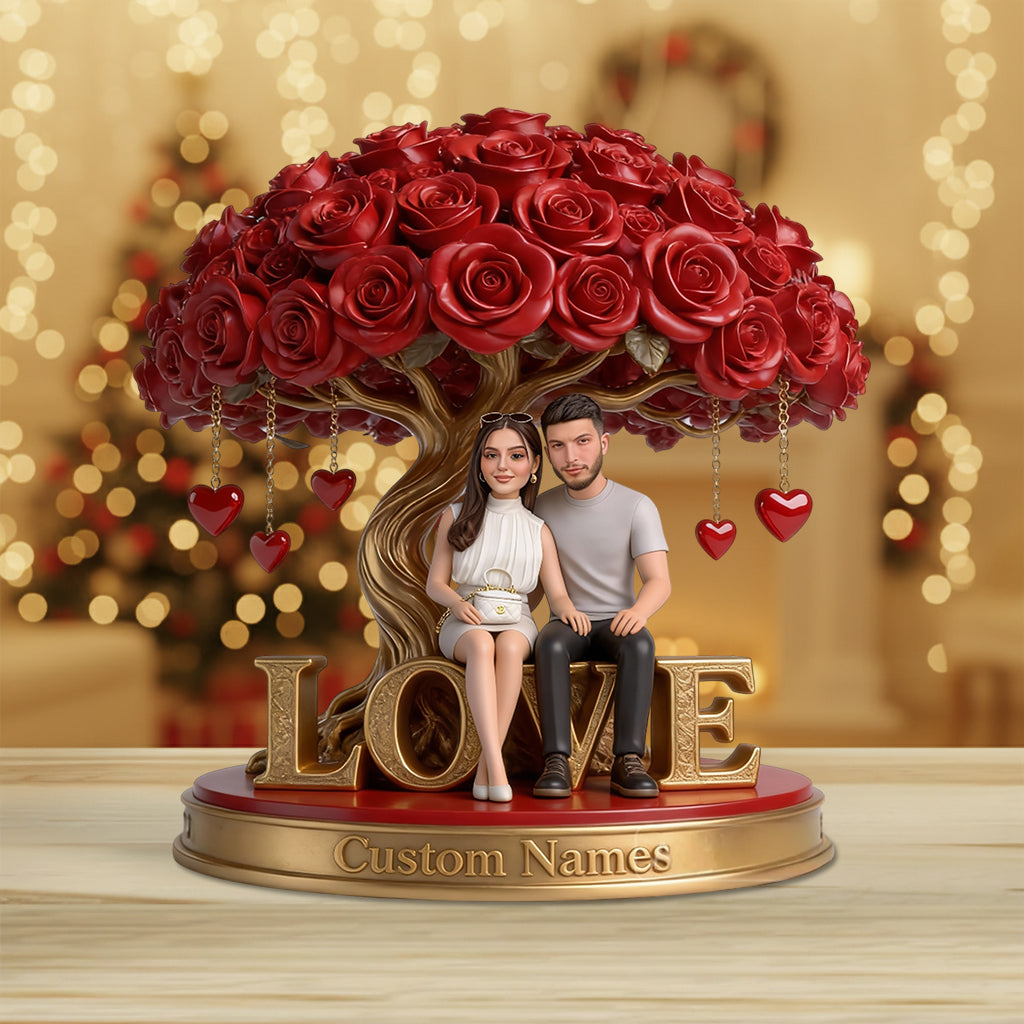 Personalized Wedding Black Couple Custom Shaped Acrylic Plaque Couple Gift