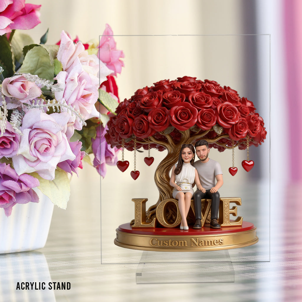 Personalized Wedding Black Couple Custom Shaped Acrylic Plaque Couple Gift