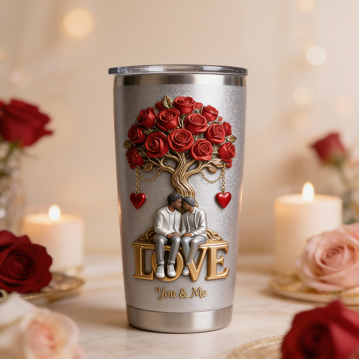 Tasse Personnalisée Couple Noir, Cadeau Romantique pour Mari et Femme