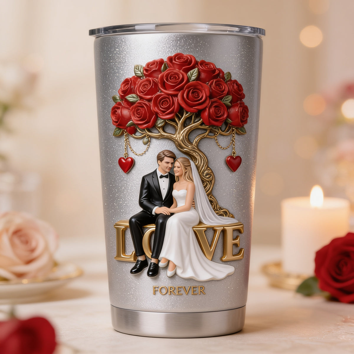 Personalized Wedding Couple Tumbler - Unique Wedding Gift for Newlyweds
