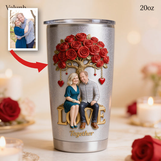 Personalized Middle-Aged Couple Tumbler, Romantic Husband Wife Gift