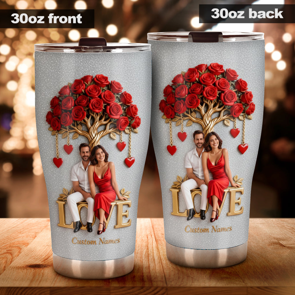 Personalized Middle-Aged Couple Tumbler, Romantic Husband Wife Gift