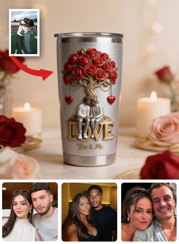 Tasse Personnalisée Couple Noir, Cadeau Romantique pour Mari et Femme