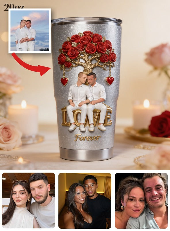 Gobelet Personnalisé Couple Gay 20oz Cadeau Romantique LGBT