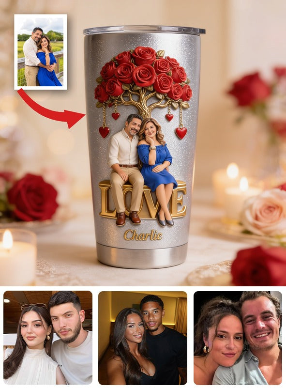 Gobelet Personnalisé Couple Latino d'Âge Moyen - Cadeau Amour Mari & Femme