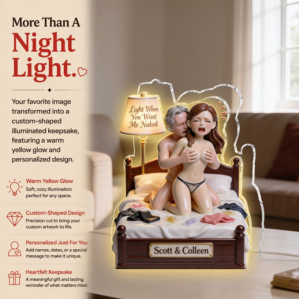 Personalized Funny Couple Husband Wife Acrylic LED Night Light Bedroom Gift