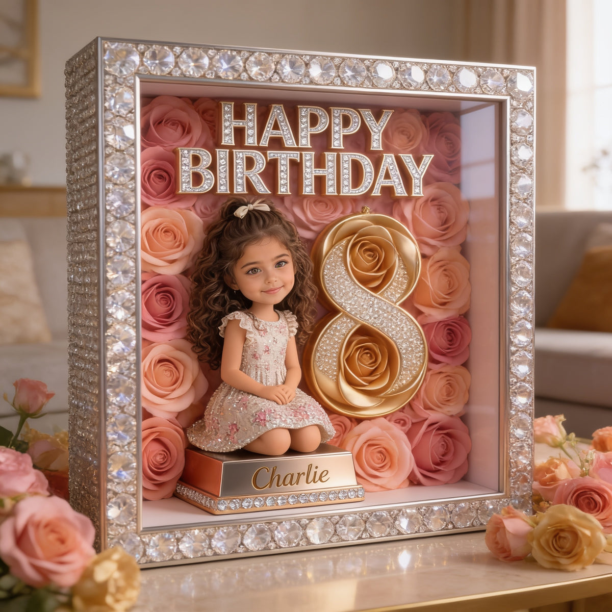 Plaque Acrylique Personnalisée Anniversaire Fille Latina Cadeau