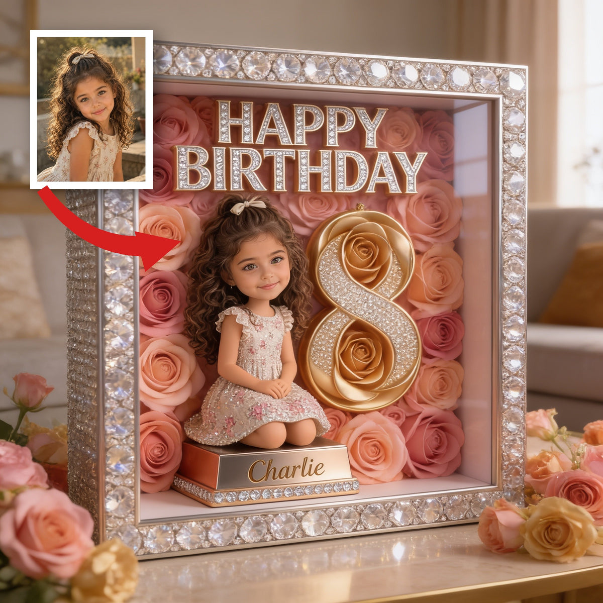 Plaque Acrylique Personnalisée Anniversaire Fille Latina Cadeau