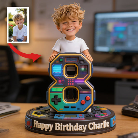 Personalized Birthday Little Boy 3D Figurine Custom Gift for Son Grandson