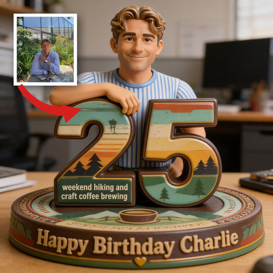 Personalized 21th Birthday Latino Man 3D Figurine Gift for Husband Boyfriend Son