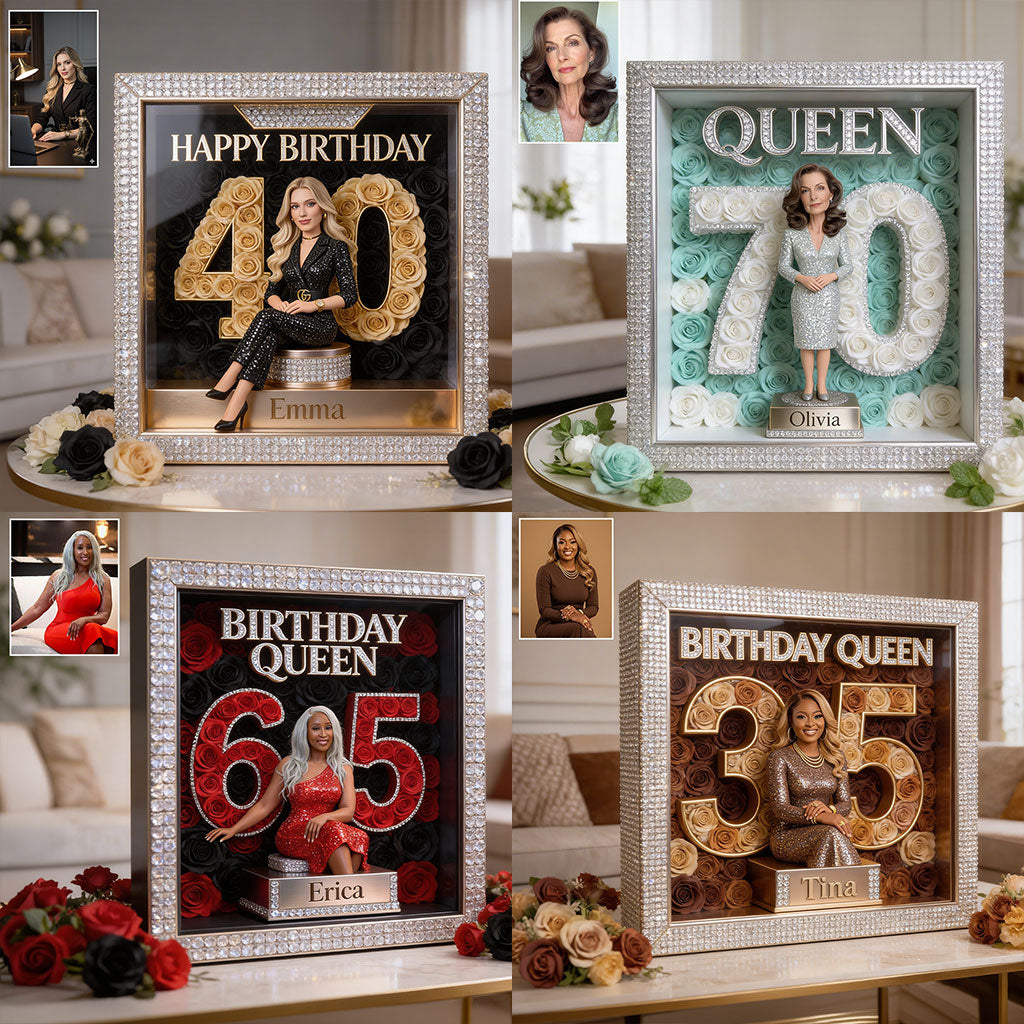 Personalized 25th Birthday Black Woman Custom Shaped Acrylic Plaque