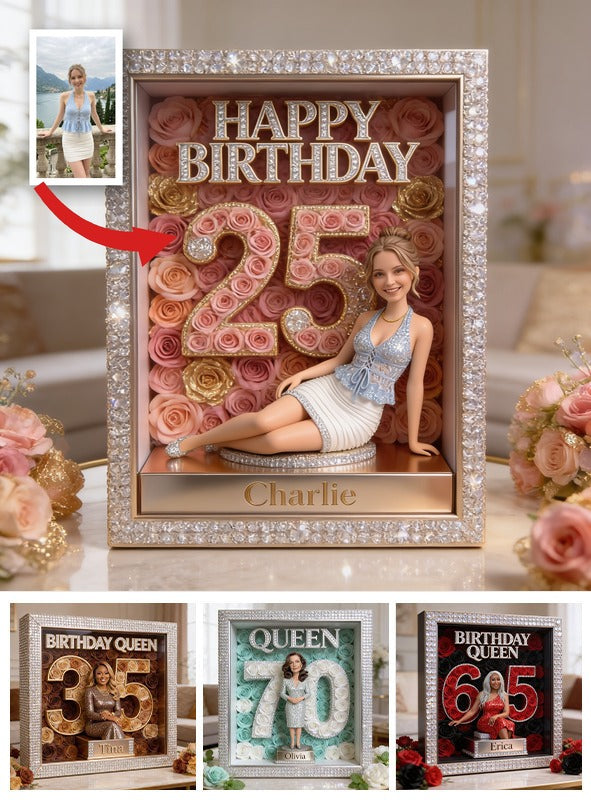 Personalized 25th Birthday Woman Custom Shaped Acrylic Plaque