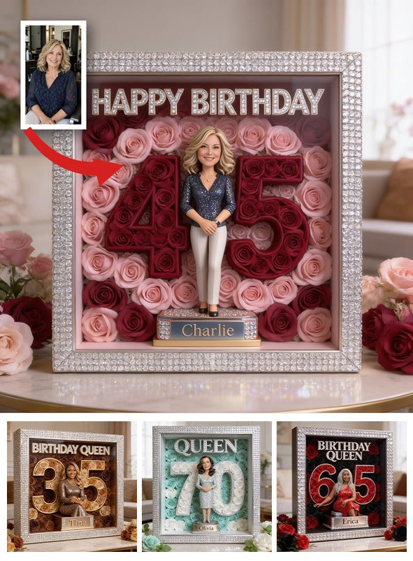 Personalized 45th Birthday Middle-Aged Woman Custom Shaped Acrylic Plaque Gift