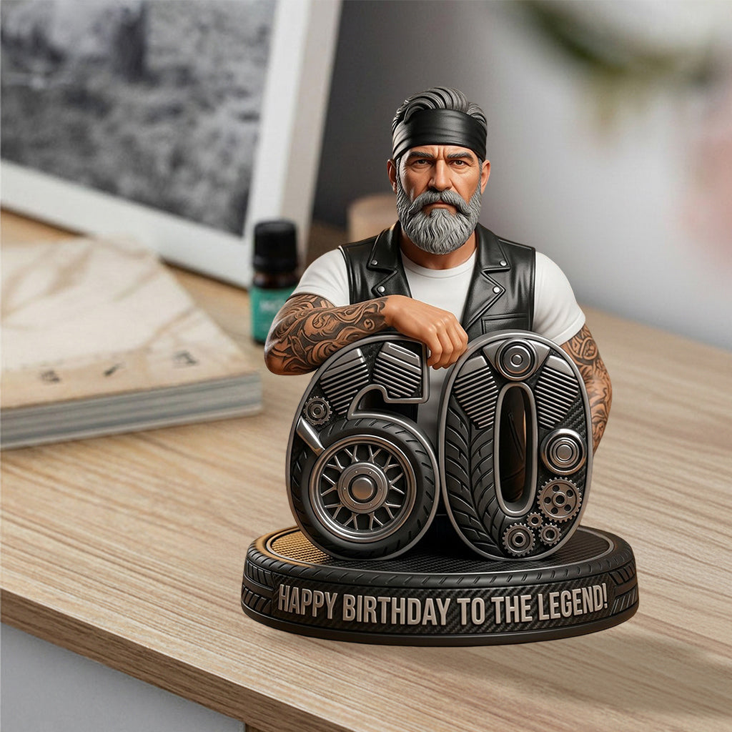 Personalized 45th Birthday Middle-Aged Latino Man 3D Figurine Gift for Dad Husband Grandpa