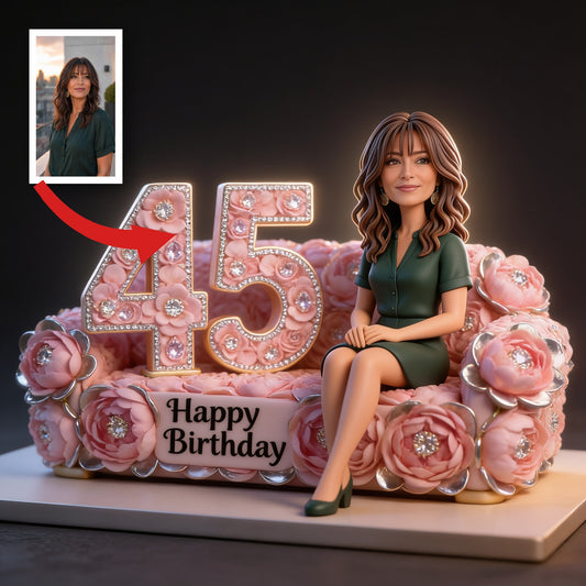 Personalized 45th Birthday Middle-Aged Latina Woman Custom Acrylic Plaque