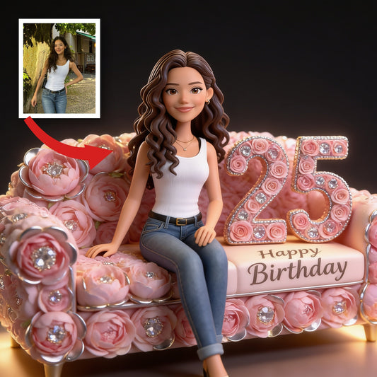 Personalized 25th Birthday Latina Woman Custom Shaped Acrylic Plaque Gift for Her
