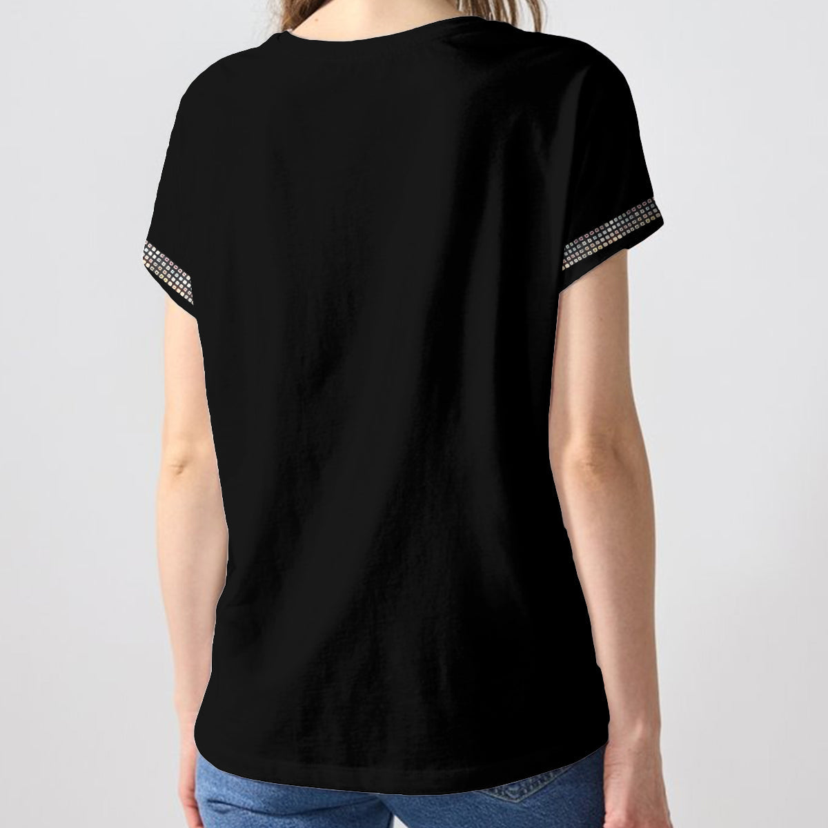 Personalized 70th Birthday Older Woman V-Neck T-Shirt Gift