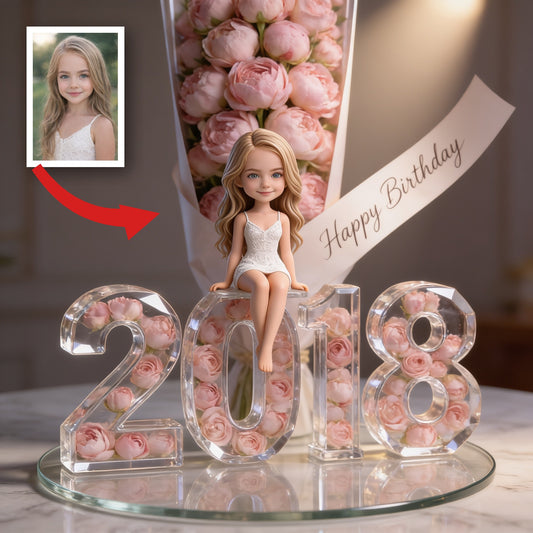 Personalized 18th Birthday Little Girl Custom Acrylic Plaque Gift for Daughter Granddaughter Niece