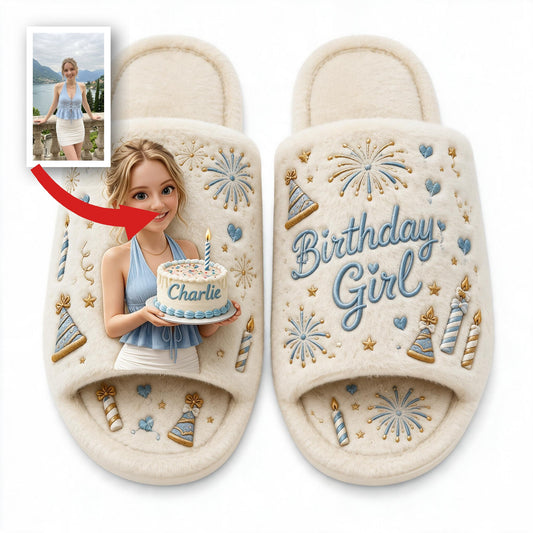 Personalized 21st Birthday Woman Open-Toe Slippers Birthday Gift