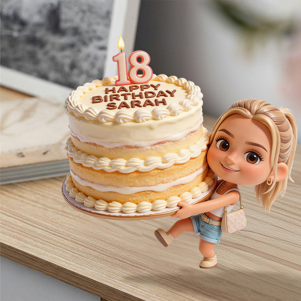 Personalized 45th Birthday Middle-Aged Black Man 3D Figurine Gift