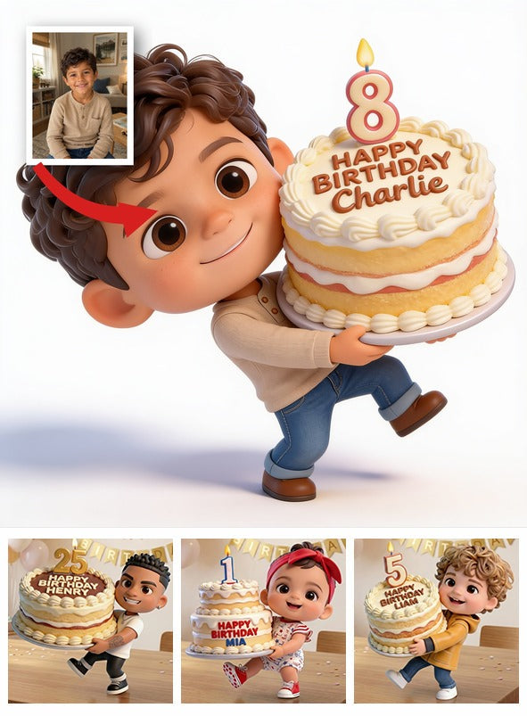 Personalized 8th Birthday Latino Little Boy 3D Figurine Gift for Son Grandson