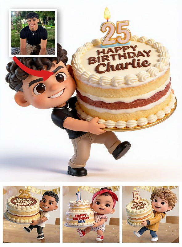 Personalized 25th Birthday Latino Man 3D Figurine Keepsake Gift