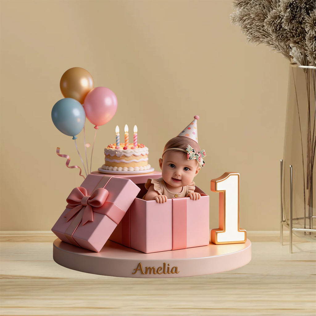 Personalized 45th Birthday Middle-Aged Woman Custom Shaped Acrylic Plaque Gift