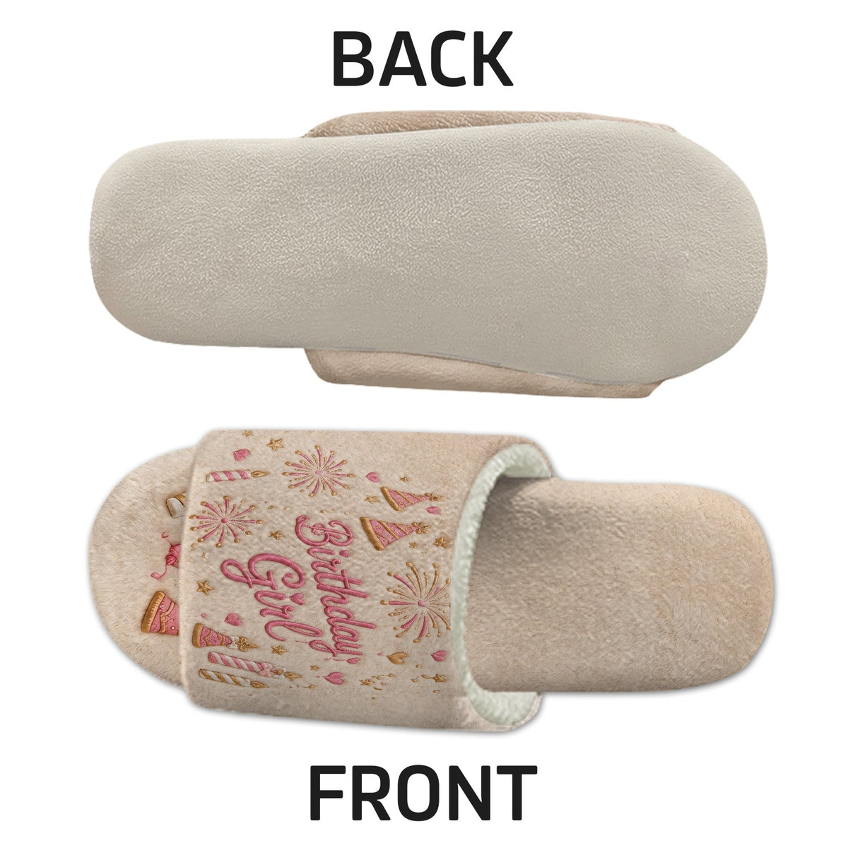 Chaussons ouverts personnalisés pour anniversaire, cadeau pour fille, petite-fille, nièce