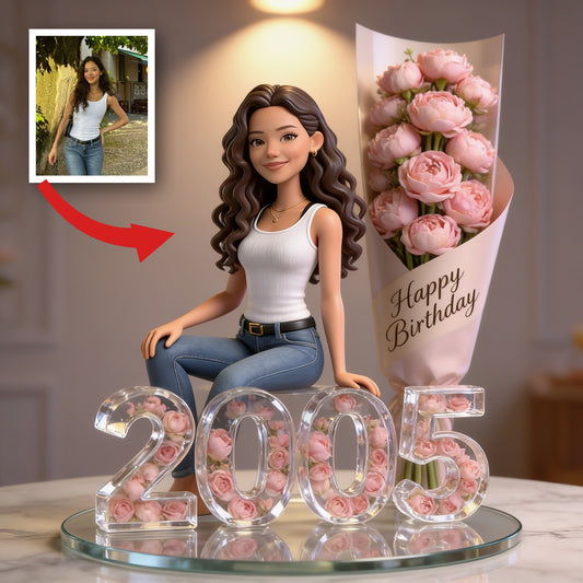 Personalized 21st Birthday Latina Woman Custom Shaped Acrylic Plaque Gift For Her