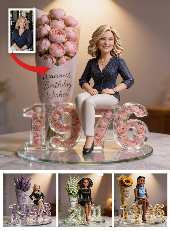Personalized 50th Birthday Middle-Aged Woman Custom Acrylic Plaque Gift For Her