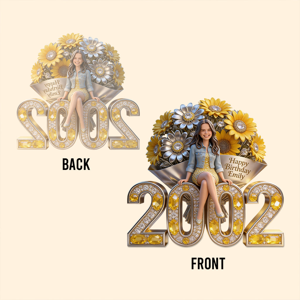 Personalized 25th Birthday Woman Custom Shaped Acrylic Plaque Luxury Gift For Her